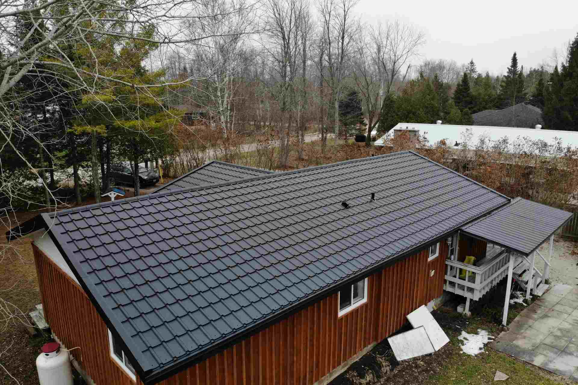 Residential metal roof installation