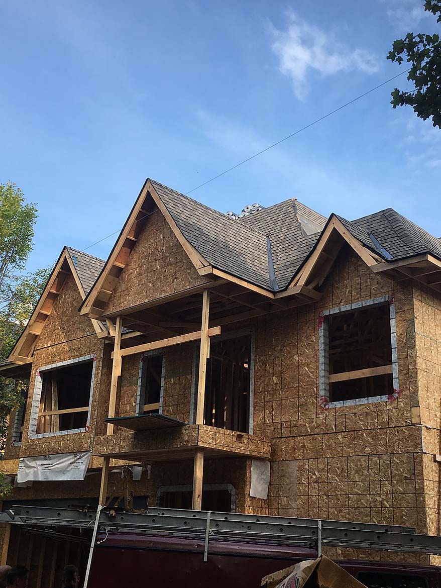 New roof installation